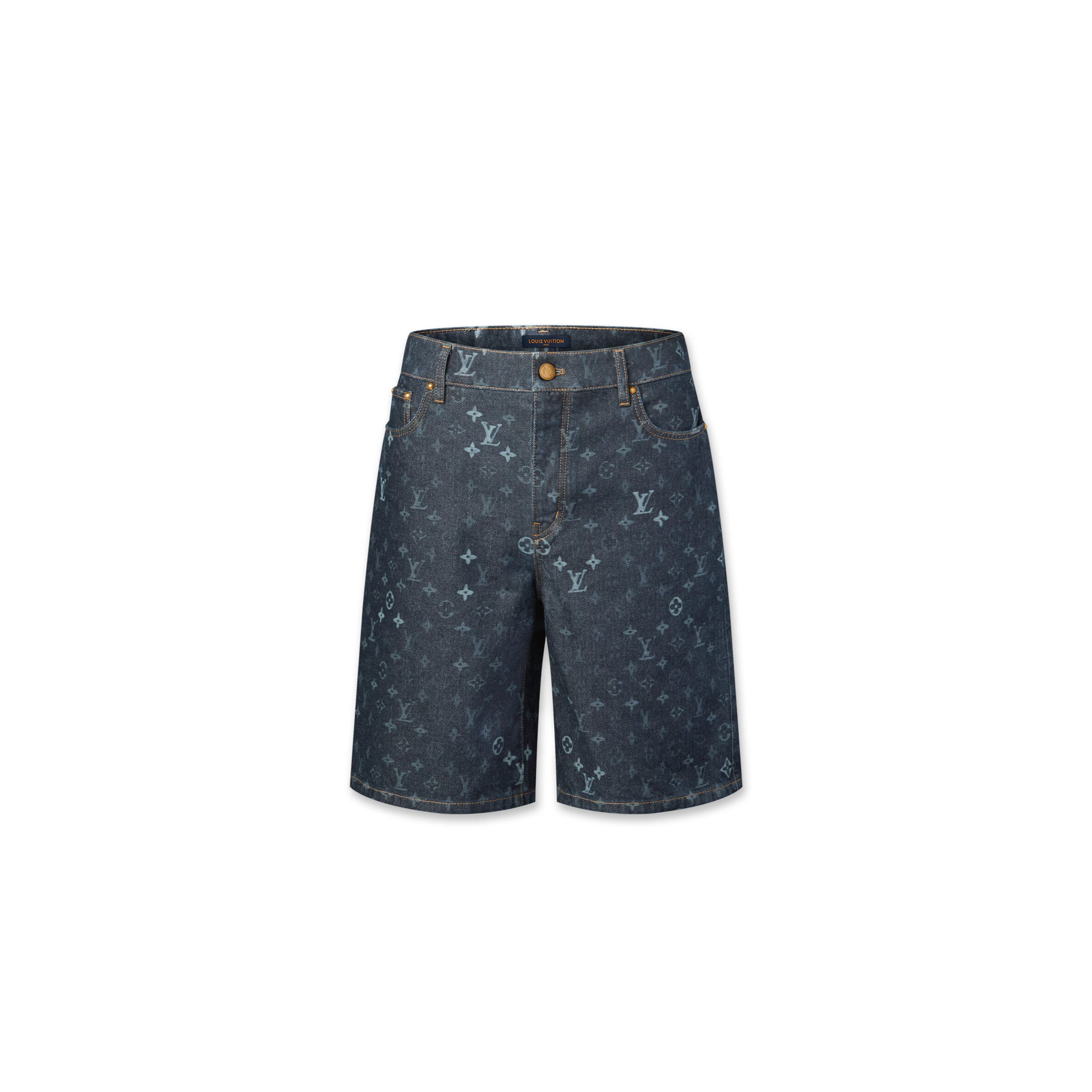 LOUIS VUITTON MONOGRAM DENIM SHORTS 1AK6R2